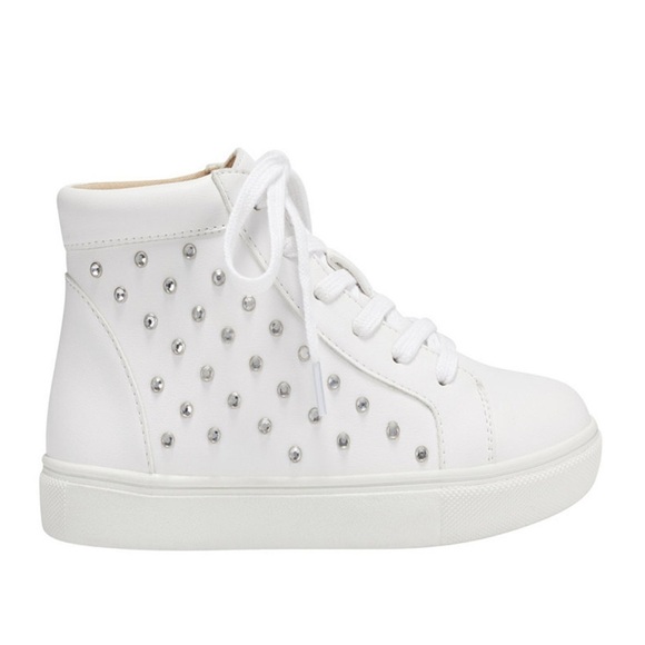 Hailey high-top sneaker with rhinestone studs - Picture 1 of 6